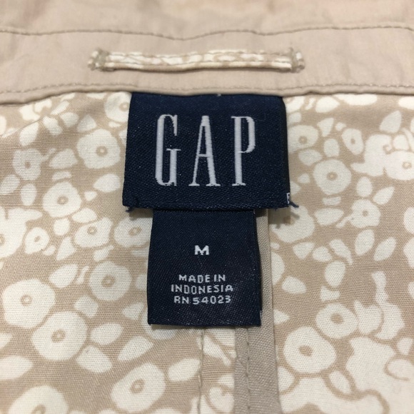GAP Raincoat Jacket Macintosh Beige Size M - Picture 8 of 8